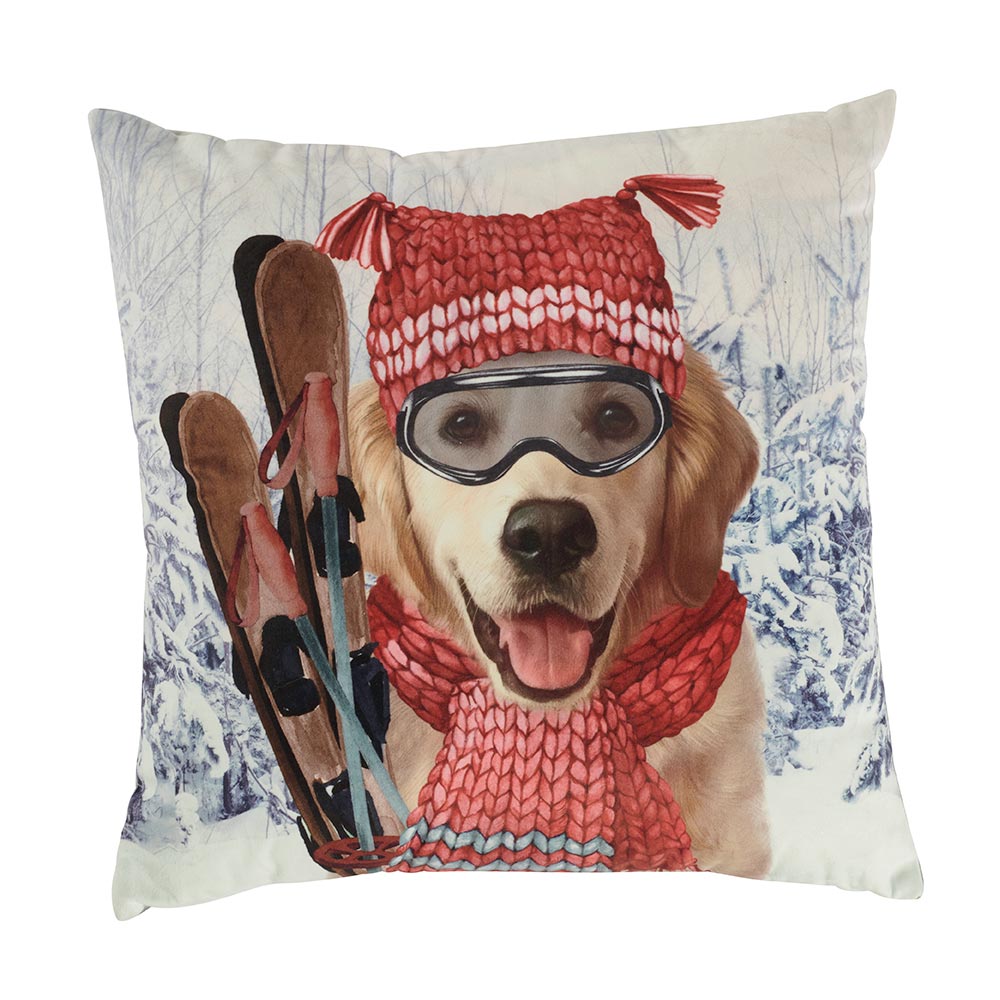 Cojín para perros esquiando