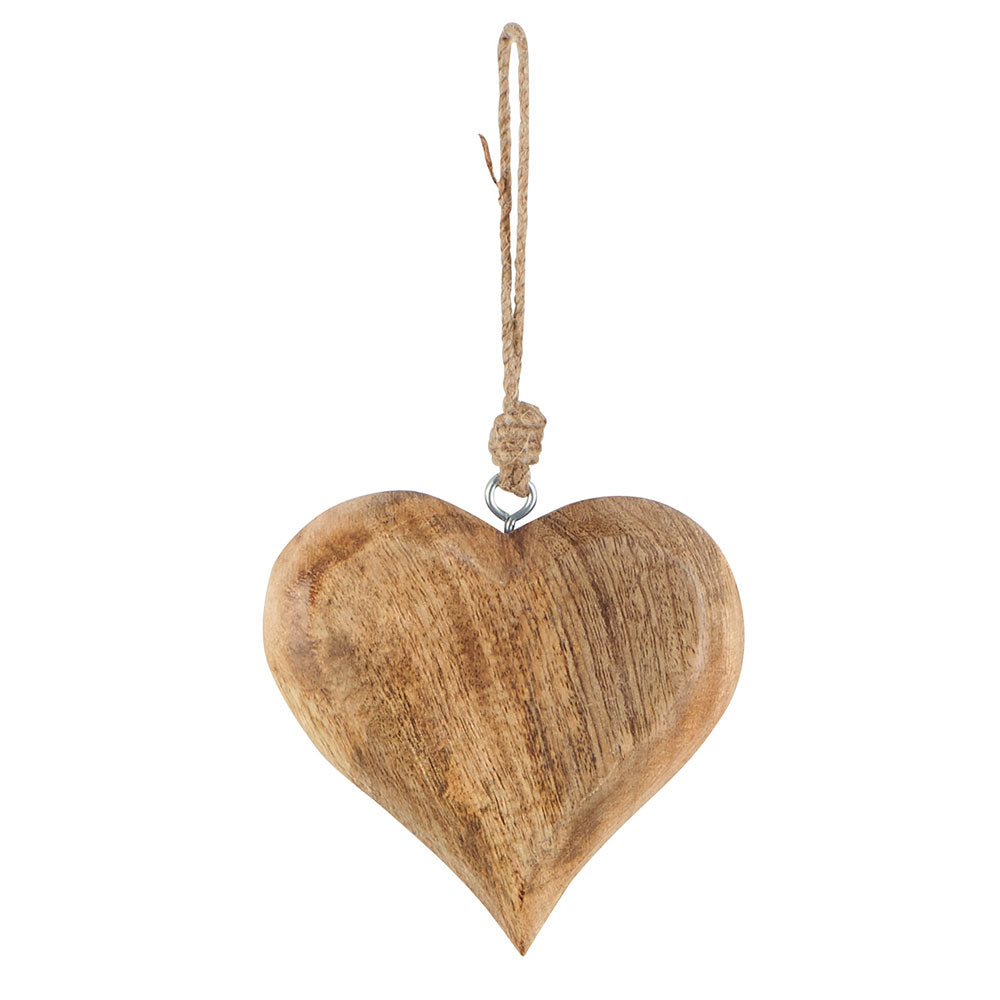 Corazón decorativo de madera para colgar
