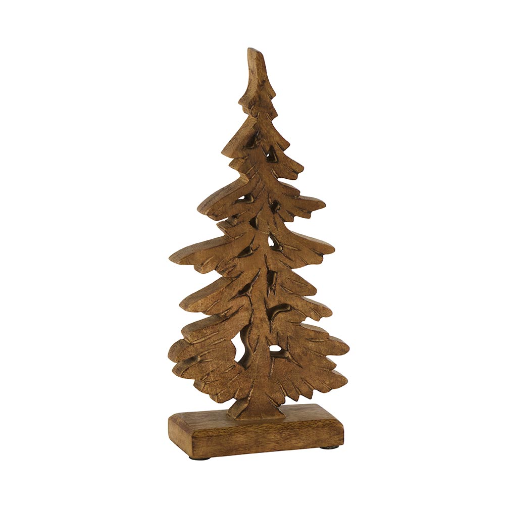 Pequeño árbol de Navidad de madera calada