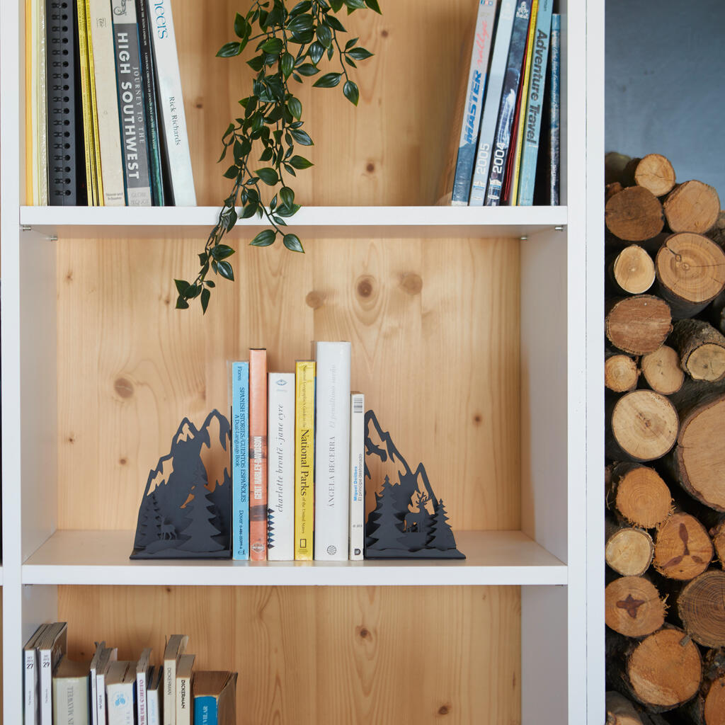 Sujetalibros Mountains negro metal