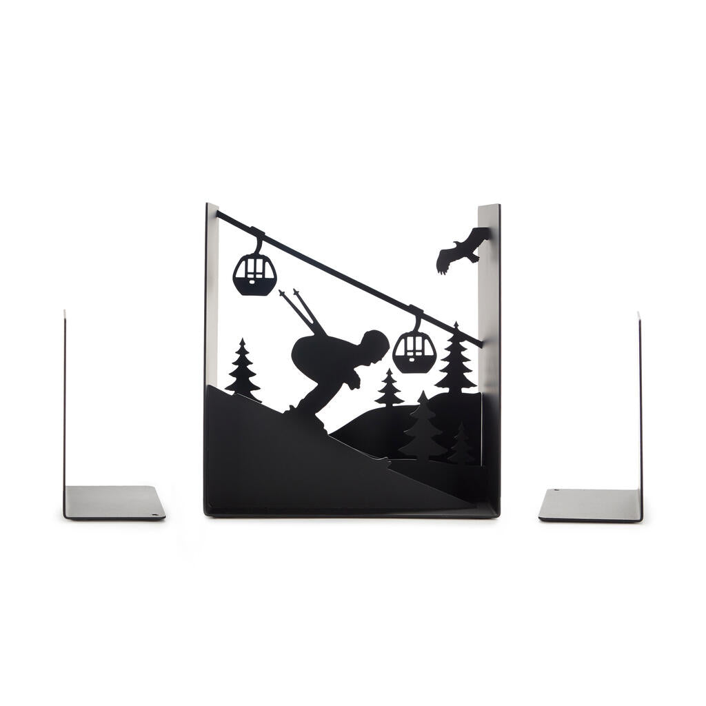 Sujetalibros Ski Run negro metal