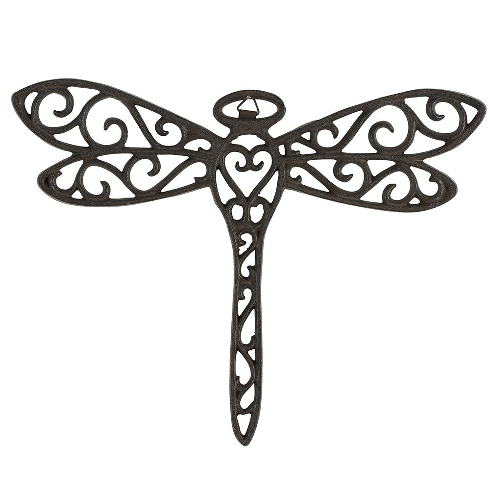 Libélula decorativa de metal para pared