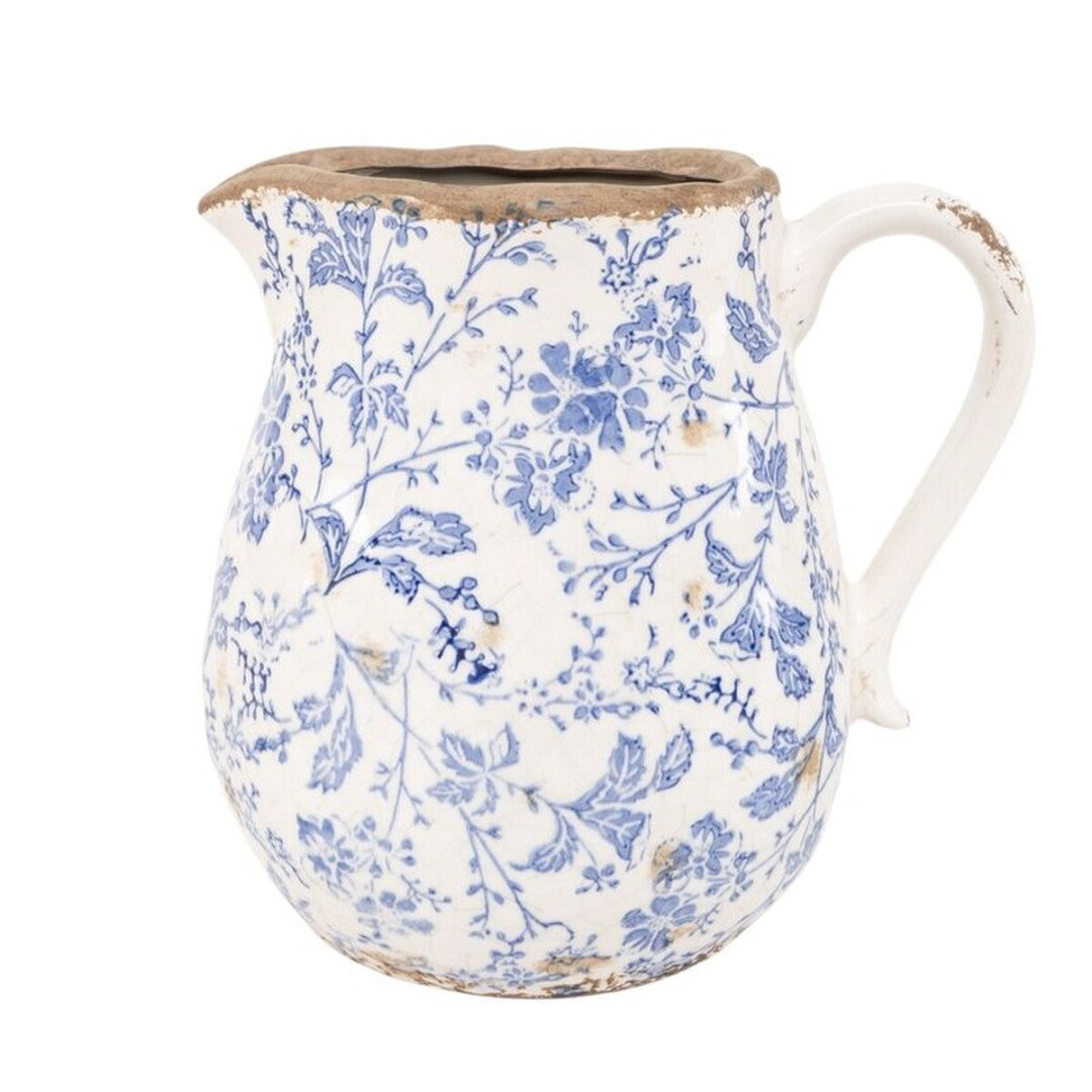 Jarron forma jarra azul