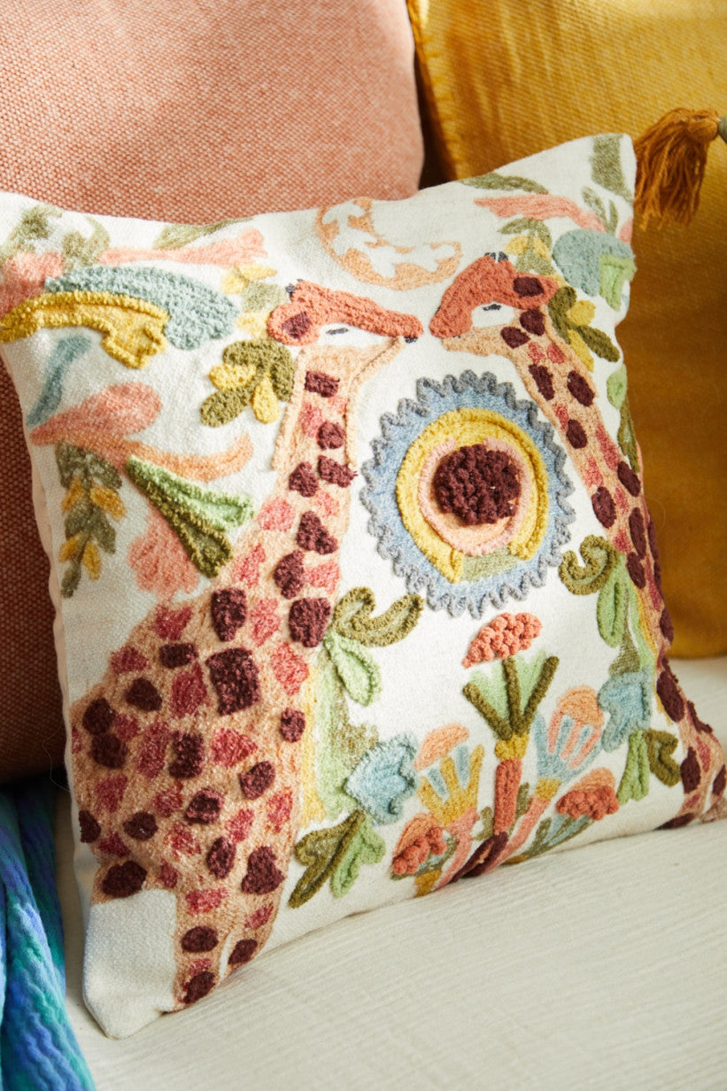 funda de cojin 45x45 jirafa